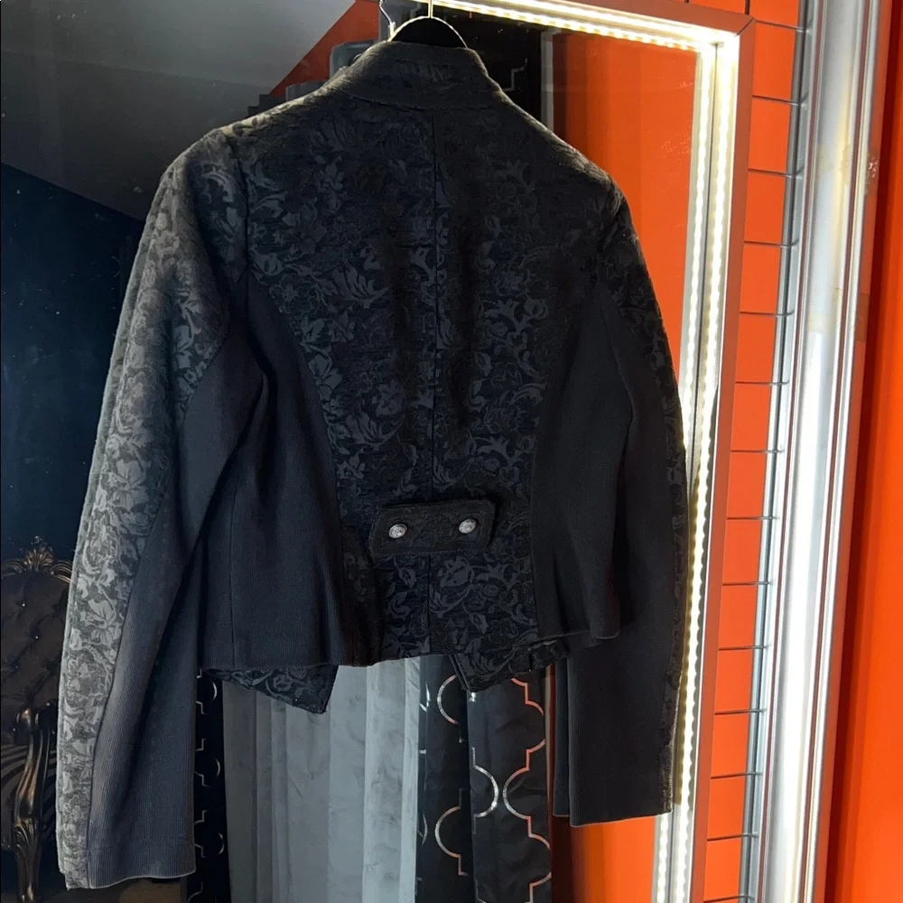💋Costa Blanca Regal Victorian Brocade Military Moto Jacket 🖤 - Picture 8 of 11